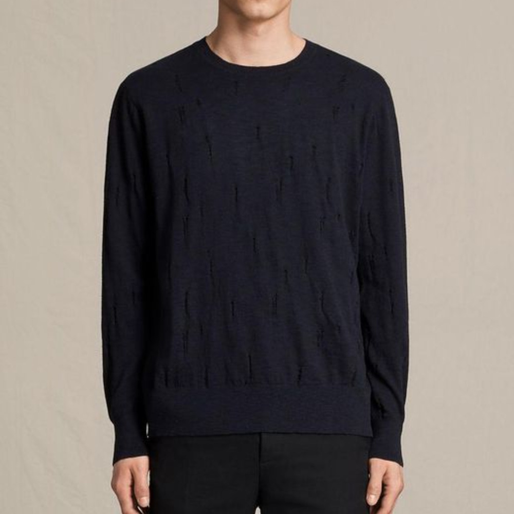 AllSaints EMMS Crew Neck Sweater ink navy L XL
